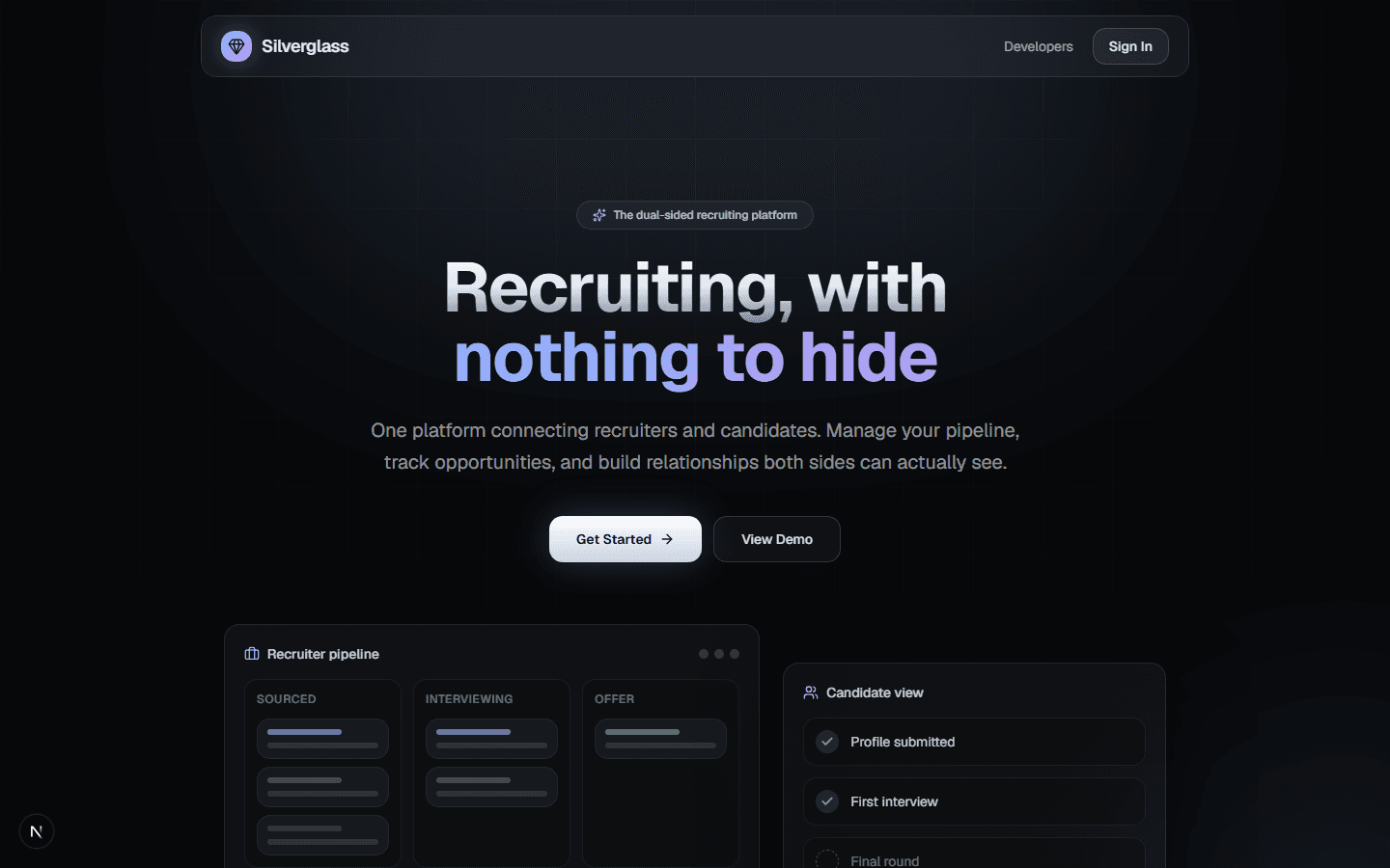 Screenshot of Silverglass
